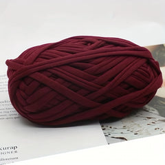 1pc Brown Wine Red Jade Pink Thick Knitted Yarn T shirt Yarn