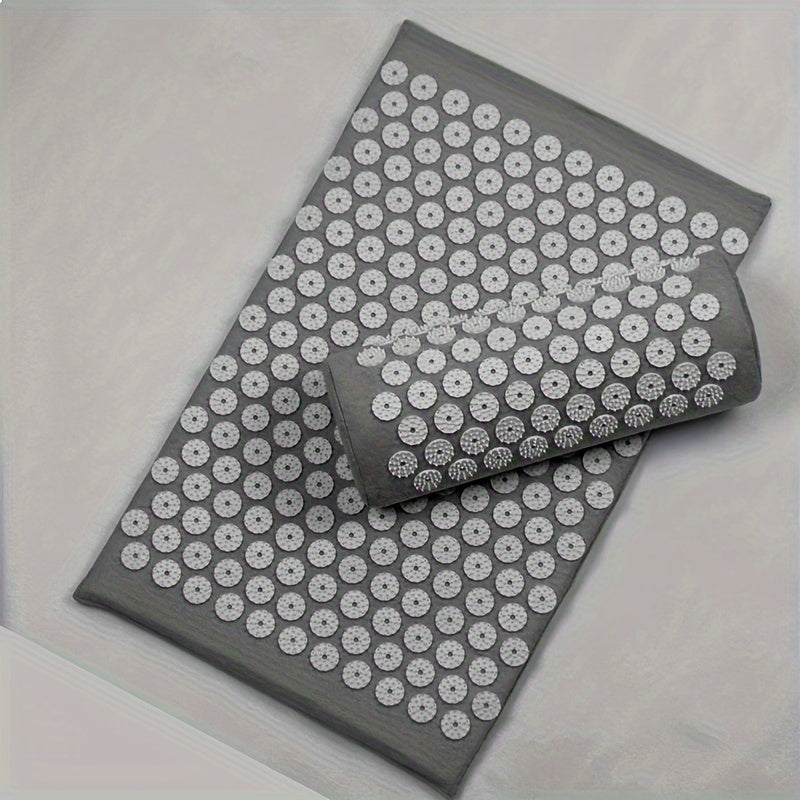 3pcs Dark Grey Yoga Mat Acupressure Pillow Bag