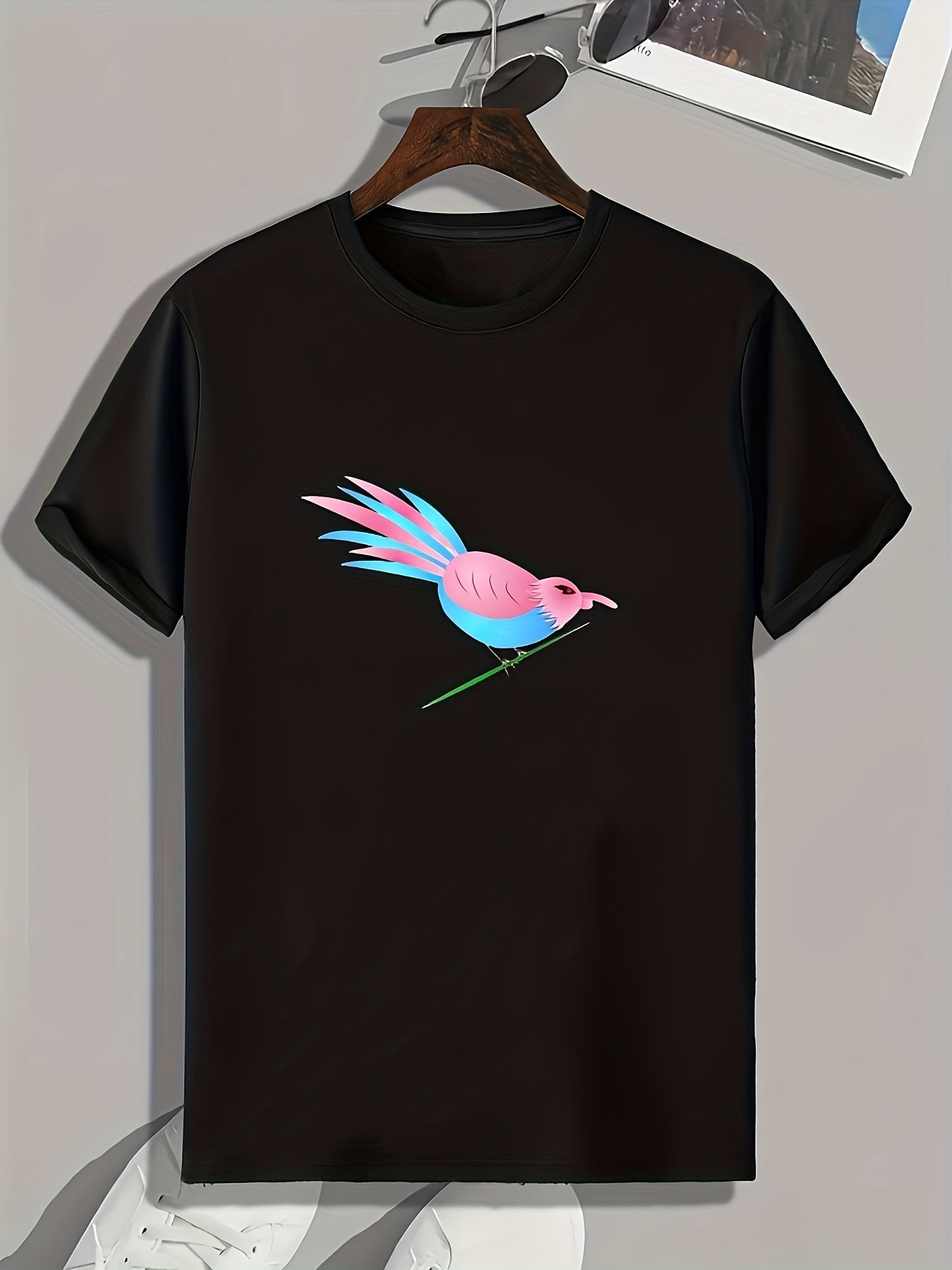 Bird Print Men's Graphic T shirt Casual Comfy Tees For Summer Mens Clothing