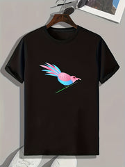 Bird Print Men's Graphic T shirt Casual Comfy Tees For Summer Mens Clothing
