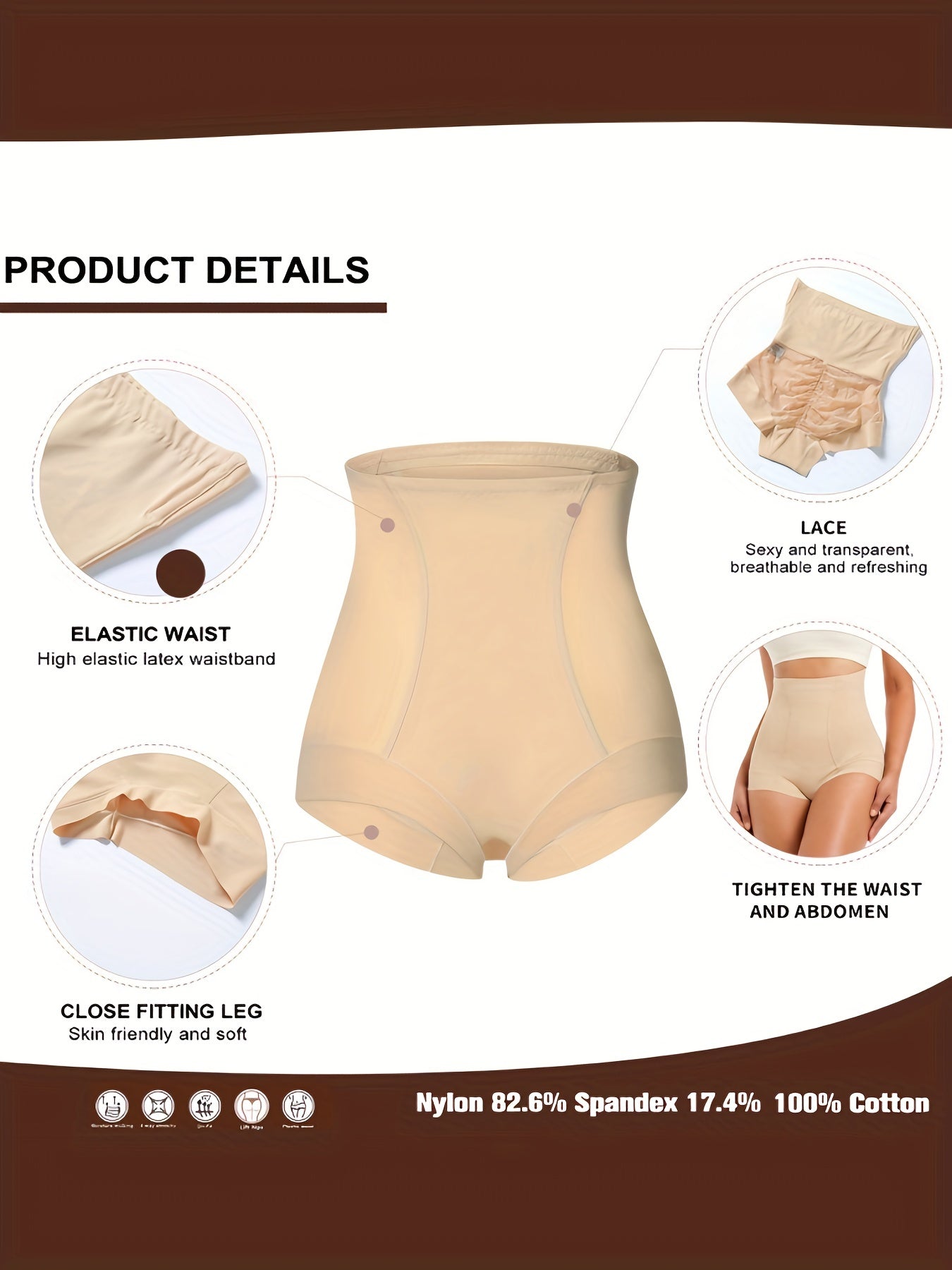 Lace Shaping Panties Bikini Brief Underwear Women's Shapewear