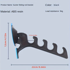 Suction Cup Fishing Rod Holder Indoor Outdoor Rod Rack
