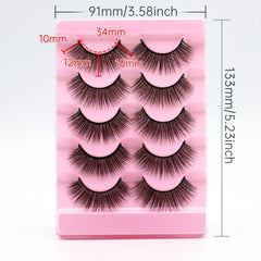 5 Pairs 3D Faux Mink Lashes for Makeup Extensions