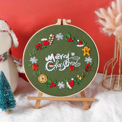 Christmas Embroidery Kit 3D Starter Merry Christmas Cross Stitch Kits