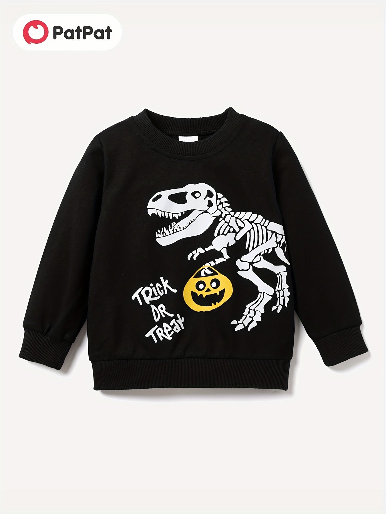 Halloween Dino Print Boys Sweatshirt for Spring Fall