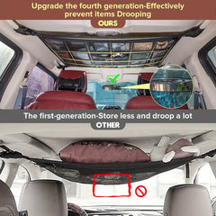 Car Ceiling Cargo Net Pocket Double Layer