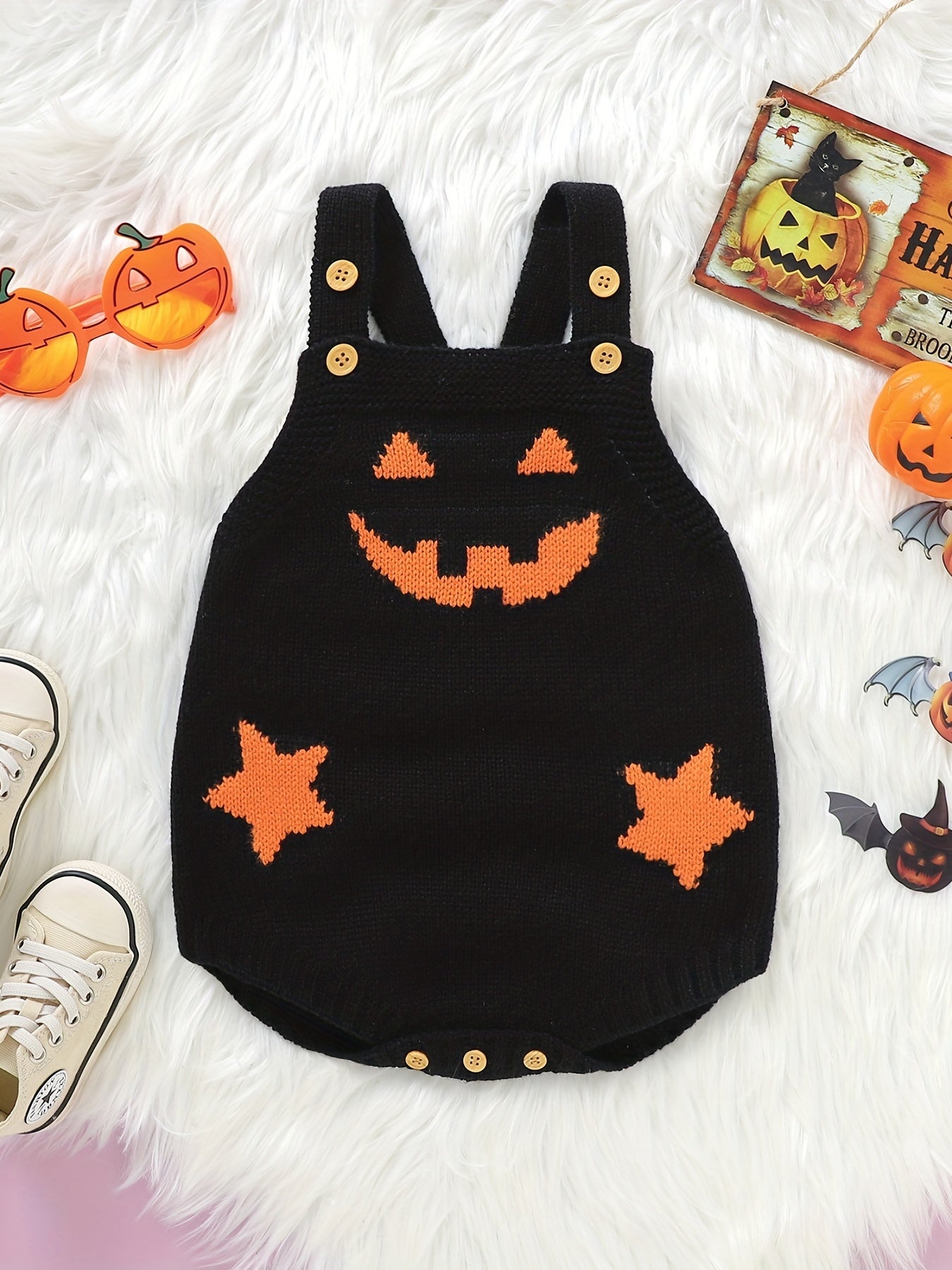 Halloween Party Pumpkin Cosplay Baby Triangle Jumpsuit