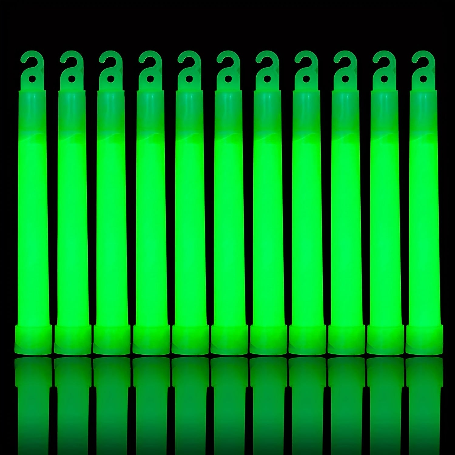 12 Hour Ultra Bright 6 Green Glow Sticks Camping Parties & More