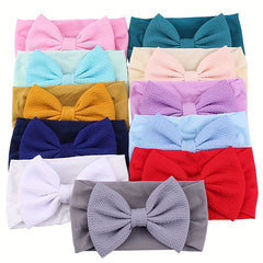 11pcs Bow Nylon Headbands Hair Accessories for Baby Girls & Adults