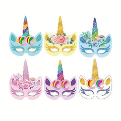 12pcs Unicorn Party Masks for Kids and Adults