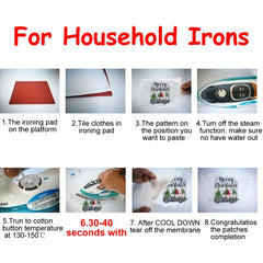Festive Christmas Tree Iron-On Transfer For DIY Clothing