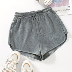 Elastic Waist Dolphin Shorts for Women