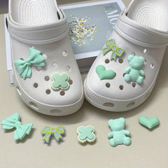 5pcs Bear & Bow Shoes Decoration Shoe Accessories Charms Birthday Gift
