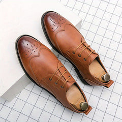 Men's Wingtip Derby Brogue Shoes Lace up Formal Dress Office Business