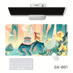 Large Chinese Style Rubber Mouse Pad Non-slip Table Mat