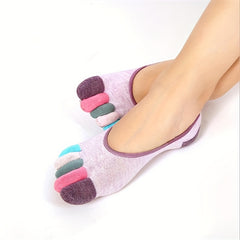 5 Pairs Colorful Toe Socks Yoga Sport Women's Stockings
