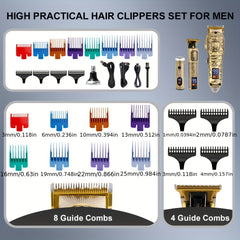 3-Piece Hair Clipper Razor Fader Retro Sculpting Digital Hair Clipper