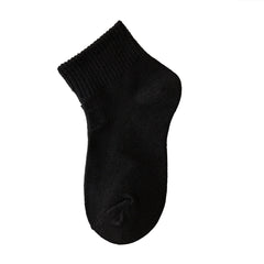 5 Boys Solid Cotton Socks