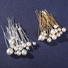 18pcs Pearl Hair Pin Clip Bride Wedding Accessories Golden Silvery