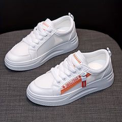 Women's Letter Graphic Lace Up Sneakers Flatform Shoes