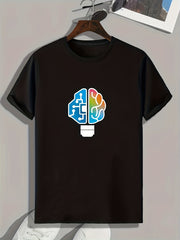 Cartoon Print Men's Graphic T shirt Casual Comfy Tees For Summer Mens Clothing