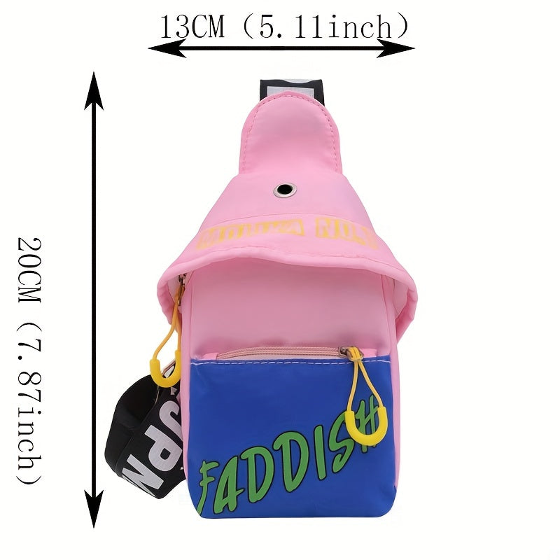 Kids Block Chest Bag Small Shoulder Bag Boys Crossbody Bag