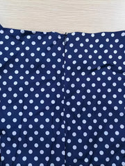 Polka Dot Retro Dress Lantern Sleeve Stretch A line Dress