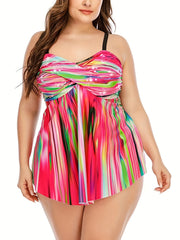 Wrap V Neck Tankini Set Women's Two Piece Swimwear