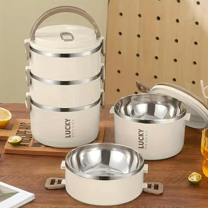 Stainless Steel Insulated Lunch Box Large Capacity Portable Reusable Insulation