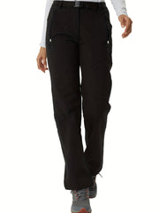 Water-Resistant Ski Pants Fleece-Lined Outdoor Sports Activewear Women's