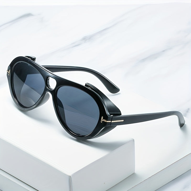 Y2K Top Bar Sunglasses Steampunk Anti Glare UV400