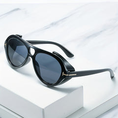Y2K Top Bar Sunglasses Steampunk Anti Glare UV400