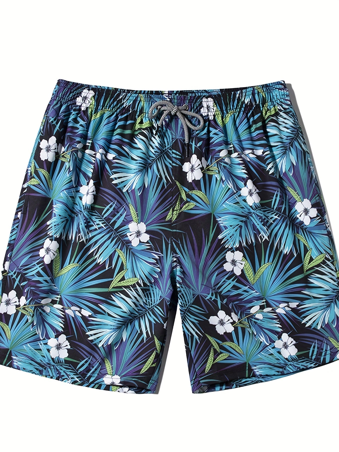 Palm Trees Tie Dye Gradient Print Shorts Summer Pool Beach Lounge Shorts