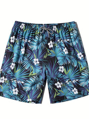 Palm Trees Tie Dye Gradient Print Shorts Summer Pool Beach Lounge Shorts