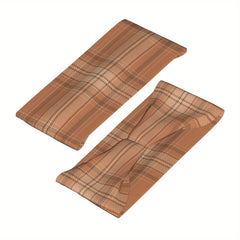 Men's Vintage Headband Brown Beige Plaid Breathable Lightweight Hairband