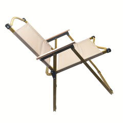 Outdoor Camping Arm Chair w/ Wooden Frame