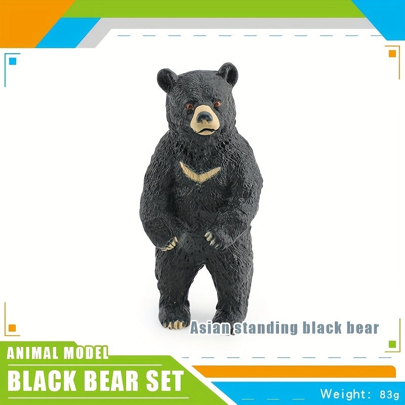 Realistic Wildlife Model Bear Moon Bear Static Desktop Decoration Toy