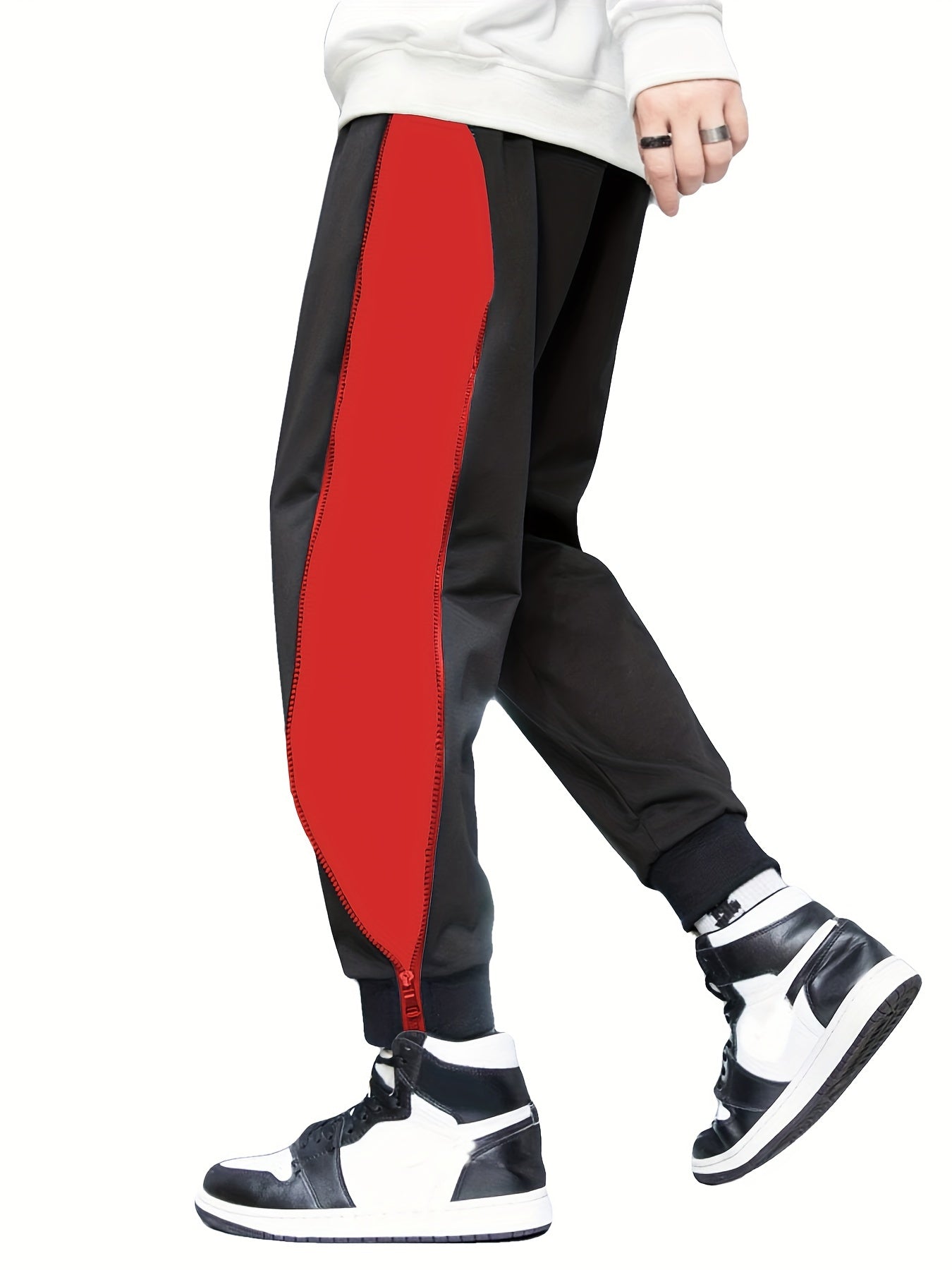 Creative Graphic Print Track Pants Men's Casual Comfy Joggers Sweatpants