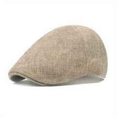 Men's Beret Hat Cap Classic Flat Peaked Cap Women Daily Sunshade Driving Hat