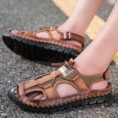 Men's Stitch Detail Sandals Non Slip Hiking Trekking Beach Shoes