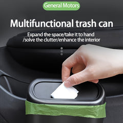 3PC Car Trash Can Side Hanging Large Capacity with Lid Storage Bucket