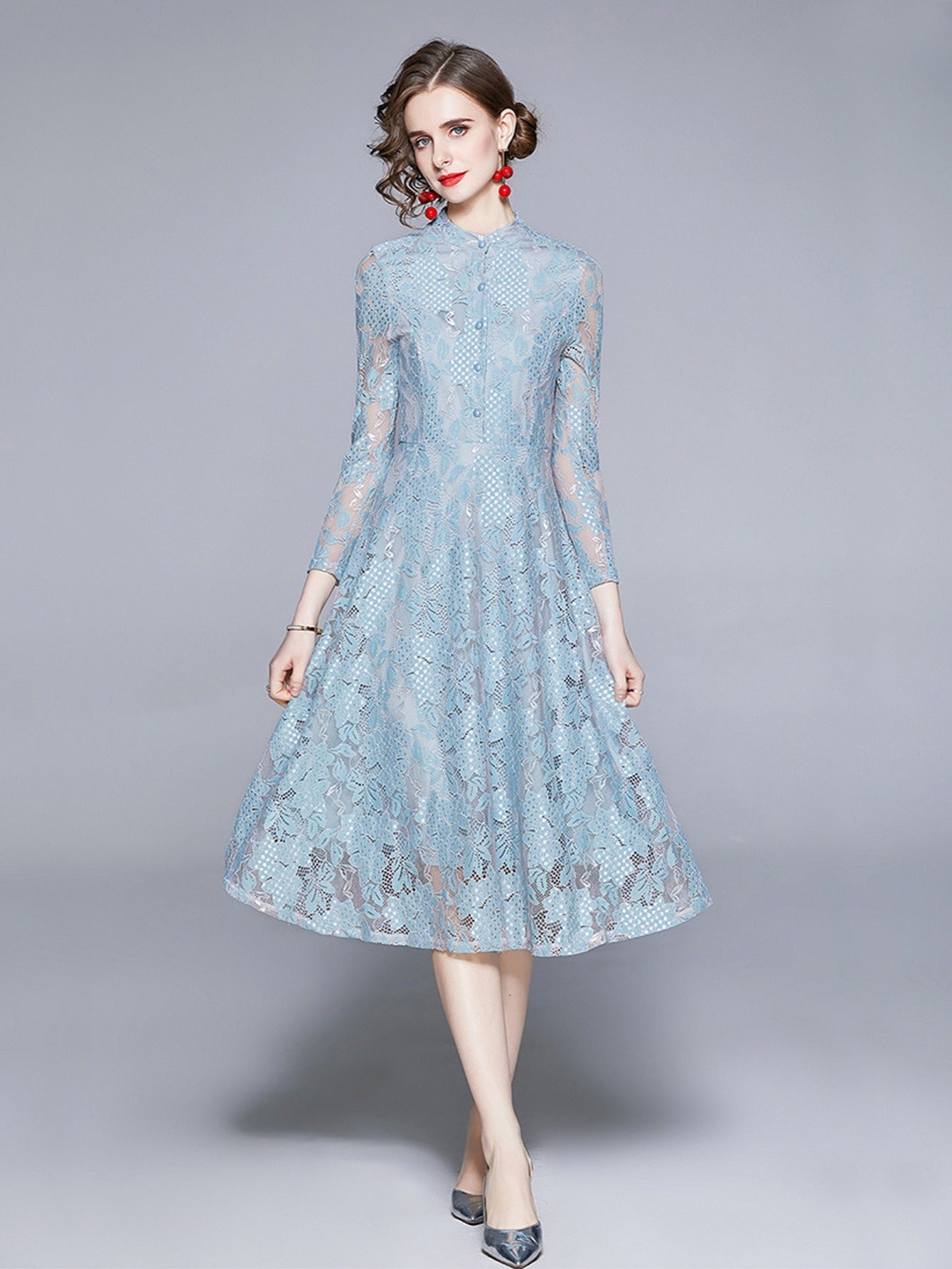 Lace Bridesmaid Dress Night Out Cocktail Women's Clothing
