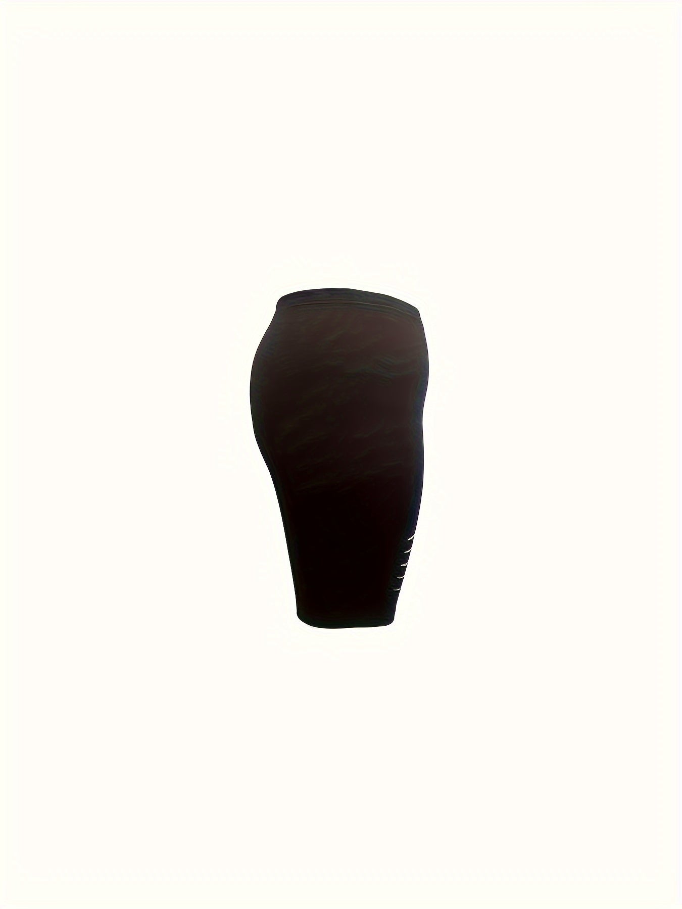 Solid Cut Out High Rise High Stretch Shorts