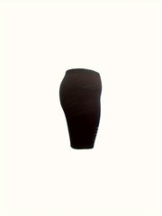 Solid Cut Out High Rise High Stretch Shorts