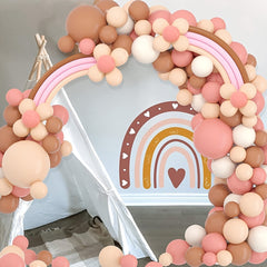 Bohemian Flower Wreath Blush Nude Balloon Arch Set