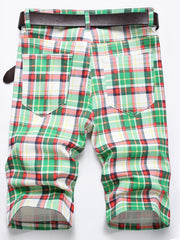 Men's Slim Fit Colorful Printed Jeans