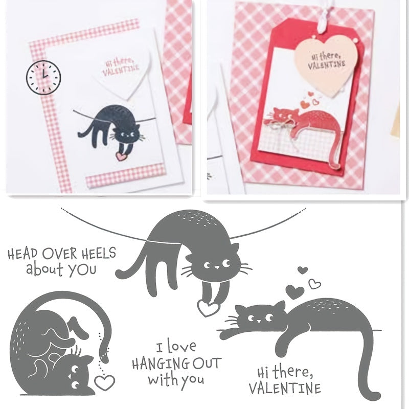 Cat Metal Cutting Dies for Greeting Card Scrapbooking Craft