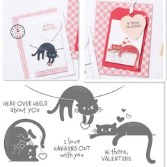 Cat Metal Cutting Dies for Greeting Card Scrapbooking Craft