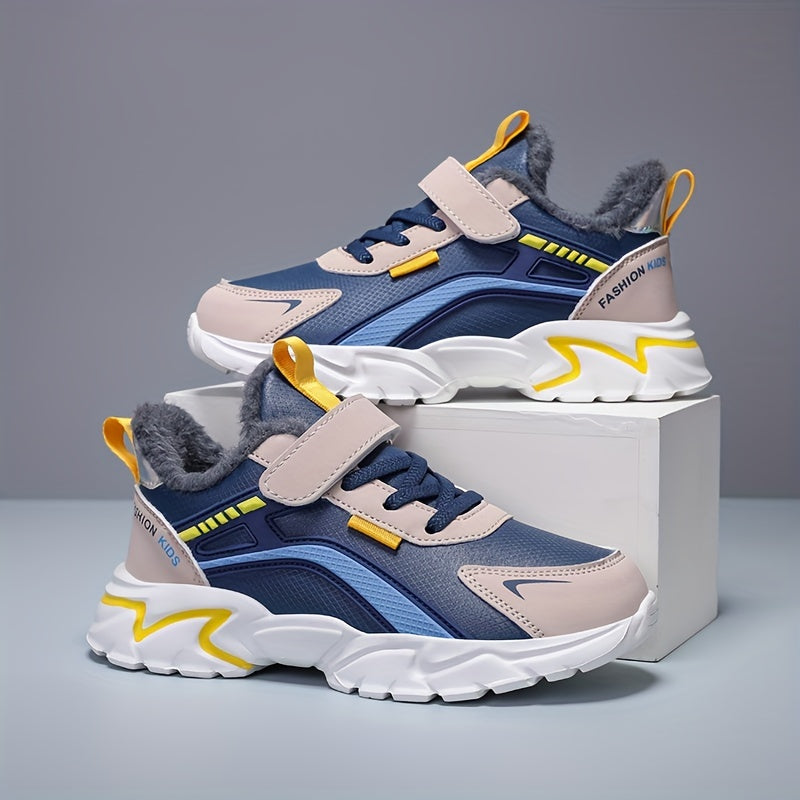 Boys Fleece Sneakers Lightweight Anti Slip Shoes