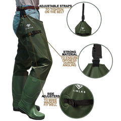 Waterproof Hip Waders Outdoor Fishing Pants Brown